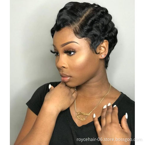 Free Sample Virgin Remy Human Hair Short Afro Kinky Curly Glueless African Wig for Black Women